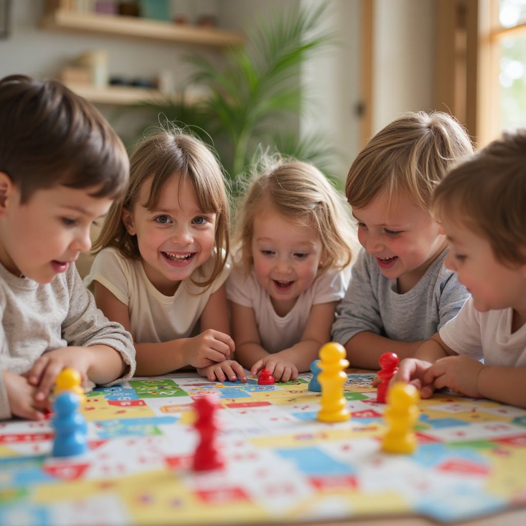 Children learning educational games